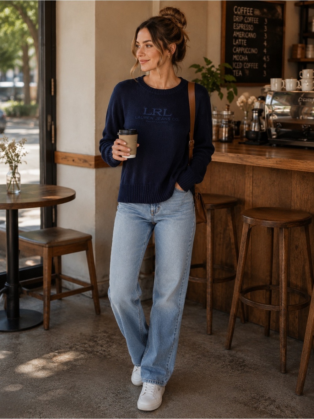 Lauren Ralph Lauren LRL Knit Sweater XL Navy Preppy Minimalist
